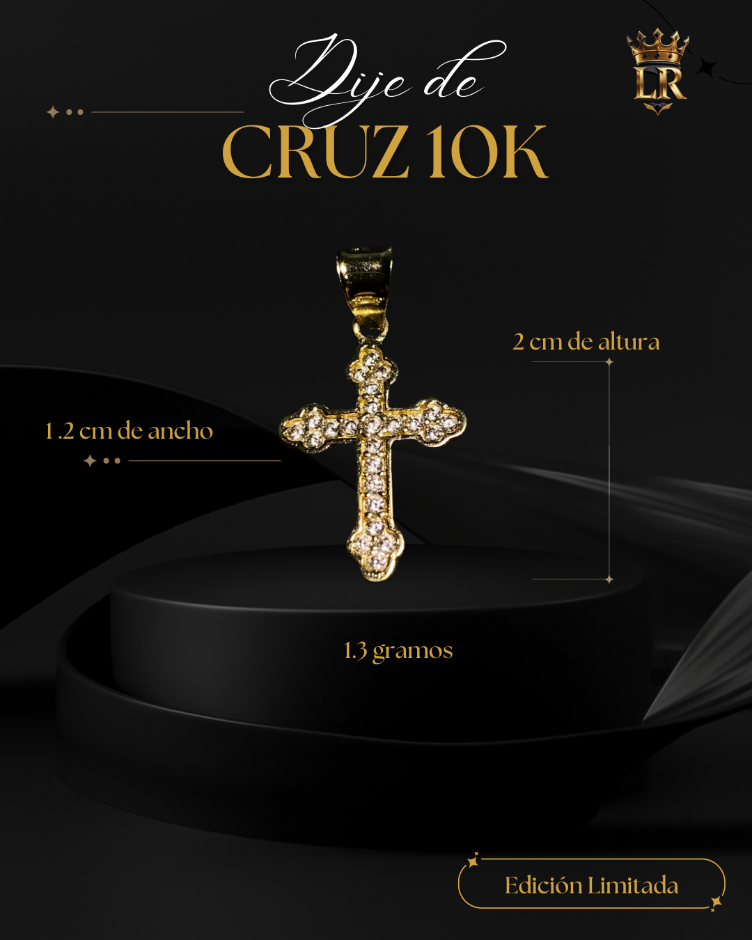 DIJE DE CRUZ DE 10K
